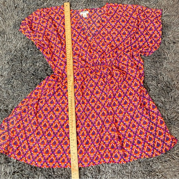 Old Navy Geometric Print V-Neck Sheer Swimwear Cover-Up fits M/L - Picture 8 of 11